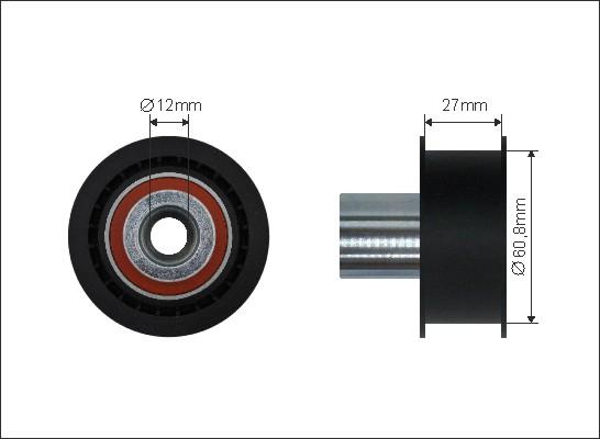 Caffaro 500353 - Паразитна / водеща ролка, зъбен ремък vvparts.bg