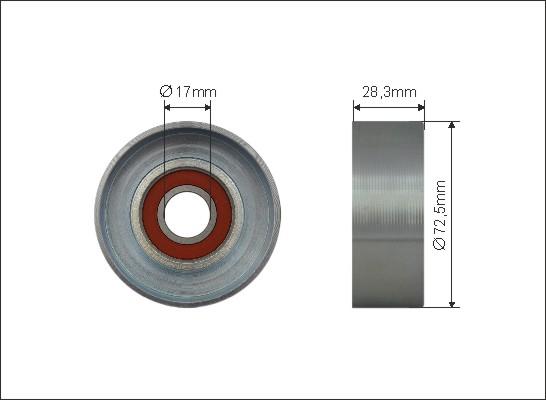 Caffaro 500357 - Паразитна / водеща ролка, пистов ремък vvparts.bg