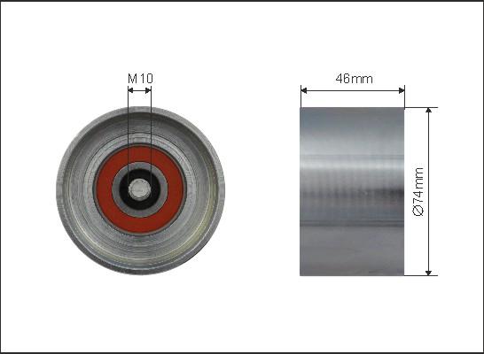 Caffaro 500576 - Паразитна / водеща ролка, пистов ремък vvparts.bg