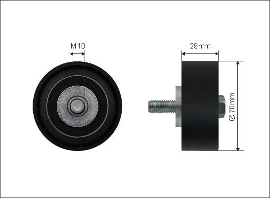 Caffaro 500314 - Паразитна / водеща ролка, пистов ремък vvparts.bg