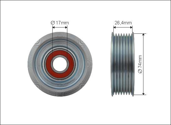 Caffaro 500388 - Паразитна / водеща ролка, пистов ремък vvparts.bg