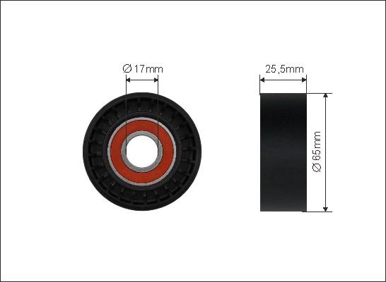 Caffaro 500337 - Паразитна / водеща ролка, пистов ремък vvparts.bg