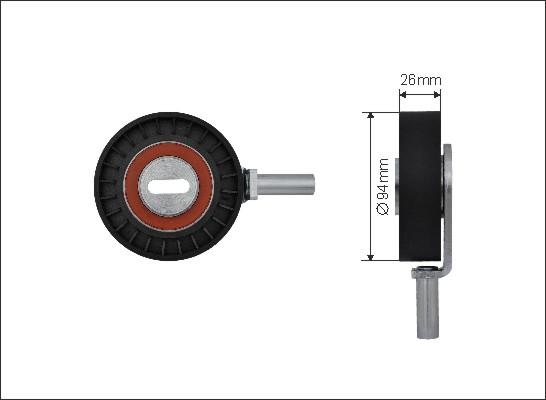 Caffaro 500297 - Паразитна / водеща ролка, зъбен ремък vvparts.bg