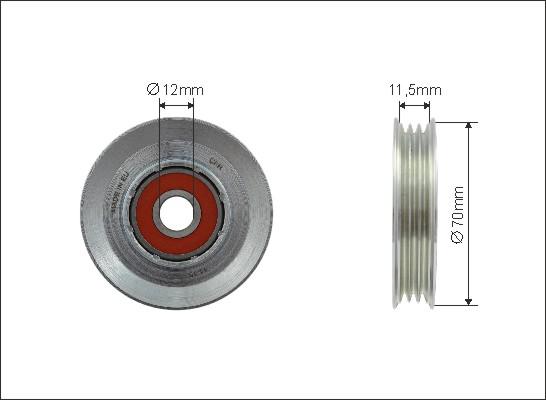 Caffaro 500259 - Паразитна / водеща ролка, пистов ремък vvparts.bg