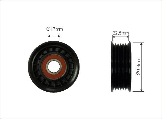 Caffaro 500219 - Паразитна / водеща ролка, пистов ремък vvparts.bg