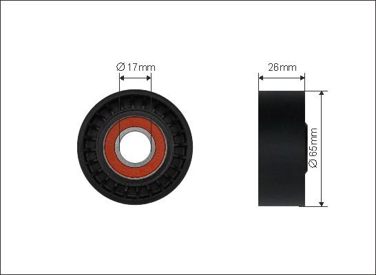 Caffaro 500213 - Паразитна / водеща ролка, пистов ремък vvparts.bg