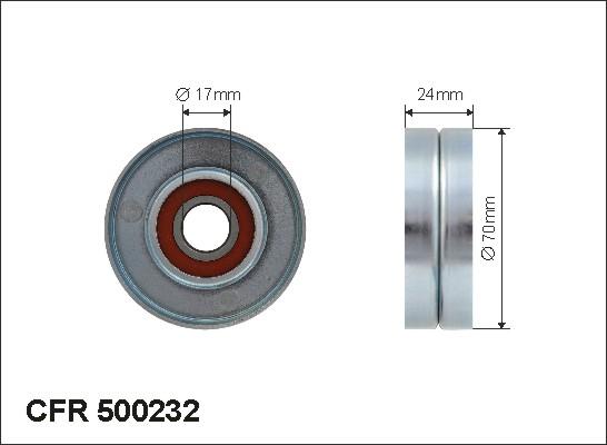 Caffaro 500232 - Паразитна / водеща ролка, пистов ремък vvparts.bg