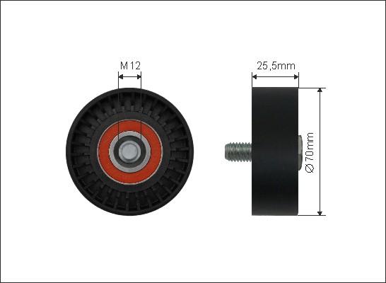 Caffaro 500229 - Паразитна / водеща ролка, пистов ремък vvparts.bg