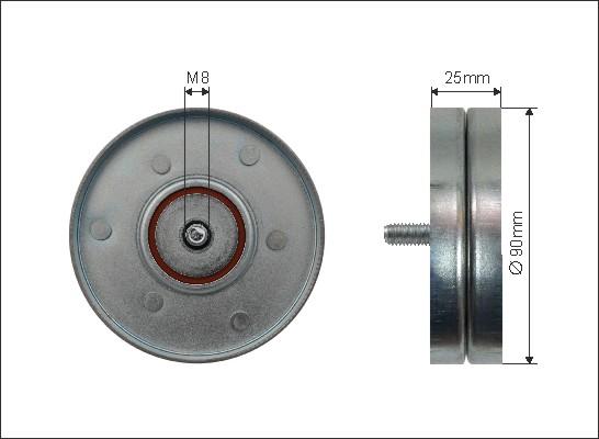 Caffaro 500278 - Паразитна / водеща ролка, пистов ремък vvparts.bg