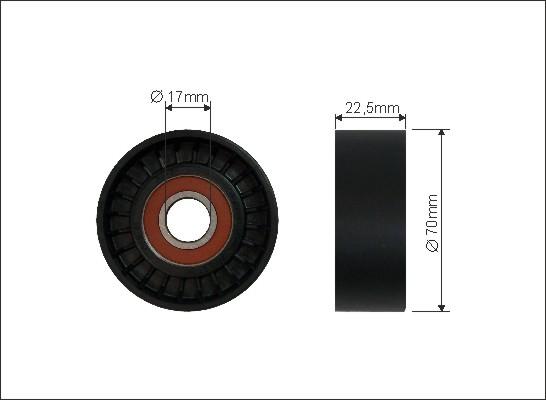 Caffaro 259-00 - Паразитна / водеща ролка, пистов ремък vvparts.bg