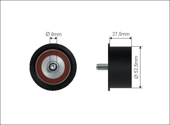 Caffaro 154-49 - Паразитна / водеща ролка, зъбен ремък vvparts.bg