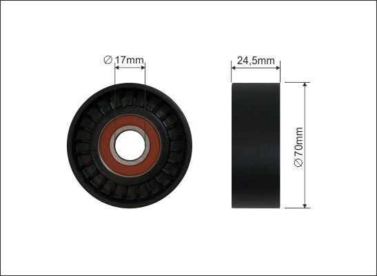 Caffaro 328-00 - Паразитна / водеща ролка, пистов ремък vvparts.bg