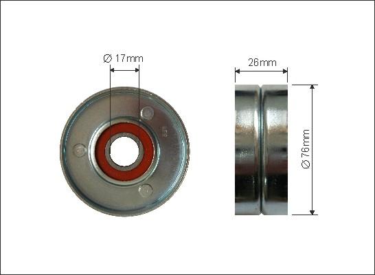 Caffaro 169-00 - Паразитна / водеща ролка, пистов ремък vvparts.bg