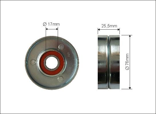 Caffaro 162-00 - Паразитна / водеща ролка, пистов ремък vvparts.bg