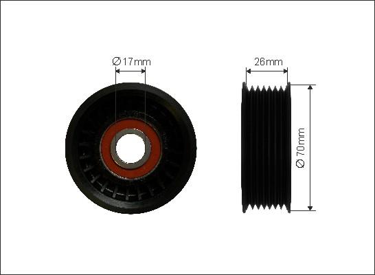 Caffaro 108-00 - Паразитна / водеща ролка, пистов ремък vvparts.bg