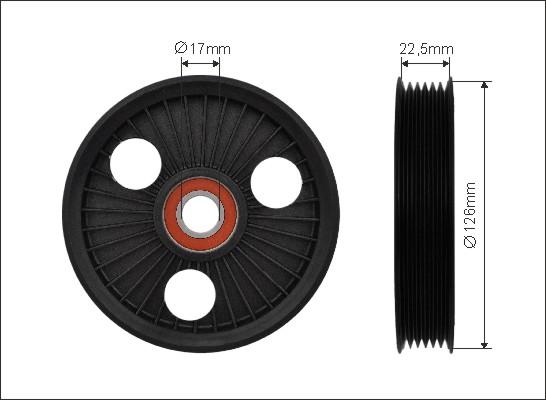 Caffaro 500361 - Паразитна / водеща ролка, пистов ремък vvparts.bg