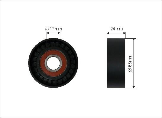 Caffaro 500 203 - Паразитна / водеща ролка, пистов ремък vvparts.bg