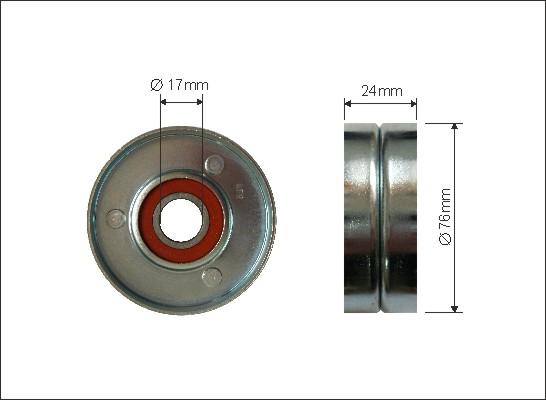 Caffaro 253-00 - Паразитна / водеща ролка, пистов ремък vvparts.bg