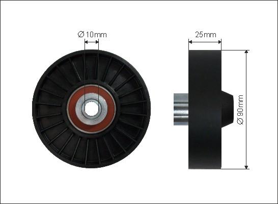Caffaro 12-10 - Паразитна / водеща ролка, пистов ремък vvparts.bg