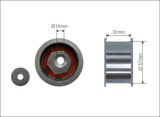 Caffaro 344-99 - Паразитна / водеща ролка, зъбен ремък vvparts.bg