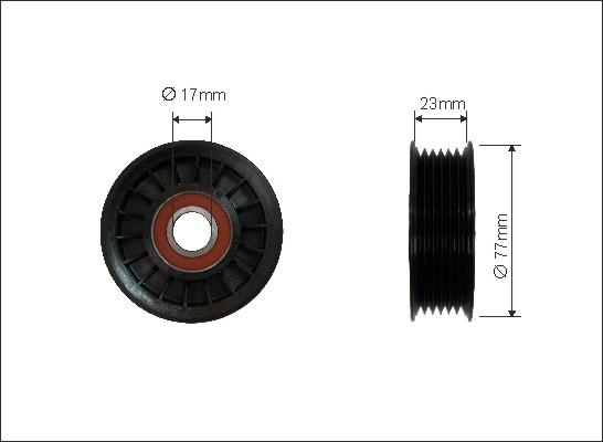 Caffaro 415-00 - Паразитна / водеща ролка, пистов ремък vvparts.bg