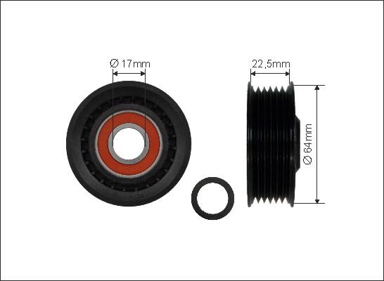 Caffaro 80-40 - Паразитна / водеща ролка, пистов ремък vvparts.bg