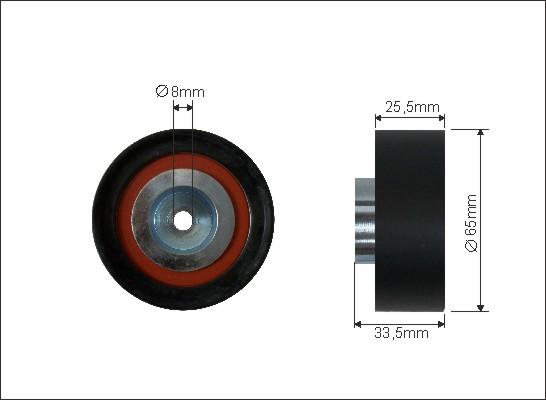 Caffaro 321-113 - Паразитна / водеща ролка, пистов ремък vvparts.bg