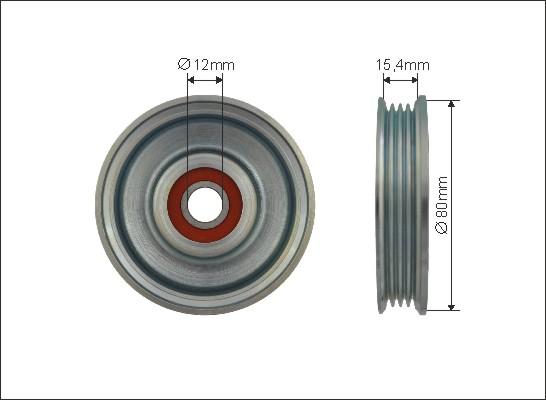 Caffaro 379-133 - Паразитна / водеща ролка, пистов ремък vvparts.bg