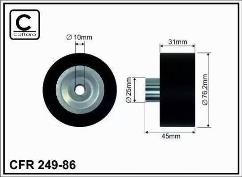 Caffaro 249-86 - Паразитна / водеща ролка, пистов ремък vvparts.bg