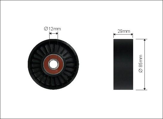 Caffaro 207-00 - Паразитна / водеща ролка, пистов ремък vvparts.bg