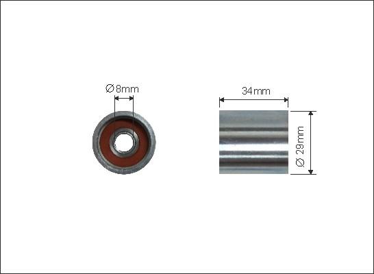 Caffaro 219-95 - Паразитна / водеща ролка, зъбен ремък vvparts.bg