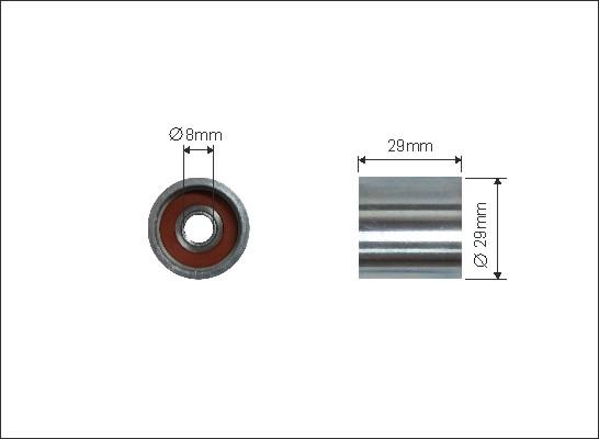 Caffaro 217-95 - Паразитна / водеща ролка, зъбен ремък vvparts.bg