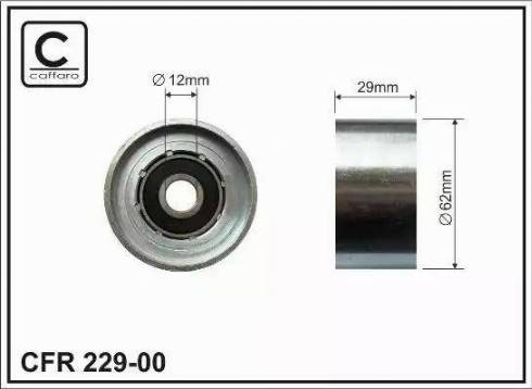 Caffaro 229-00 - Паразитна / водеща ролка, зъбен ремък vvparts.bg