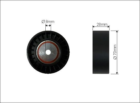 Caffaro 226-107 - Паразитна / водеща ролка, пистов ремък vvparts.bg