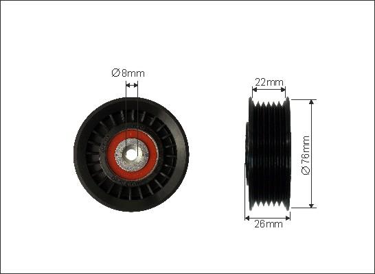 Caffaro 276-22 - Паразитна / водеща ролка, пистов ремък vvparts.bg