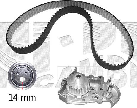 Caliber 0590KRWB - Водна помпа+ к-кт ангренажен ремък vvparts.bg