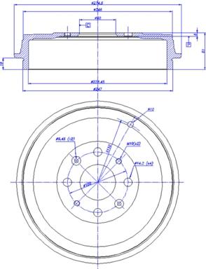 CAR 433.210 - Спирачен барабан vvparts.bg