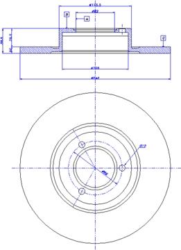 TRW DF1001 - Спирачен диск vvparts.bg