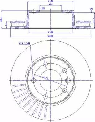 Mapco 15744 - Спирачен диск vvparts.bg