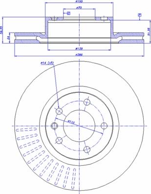 Febi Bilstein 2494 - Спирачен диск vvparts.bg