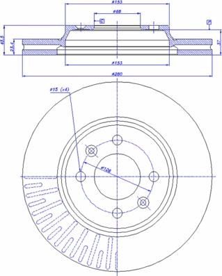 CAR 142.580 - Спирачен диск vvparts.bg