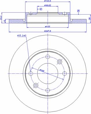 CAR 142.534 - Спирачен диск vvparts.bg