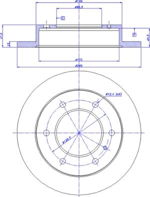 ATE 412145 - Спирачен диск vvparts.bg