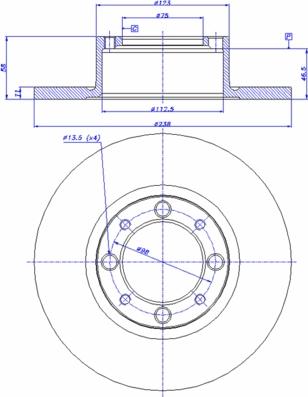 BOSCH 1 986 478 121 - Спирачен диск vvparts.bg