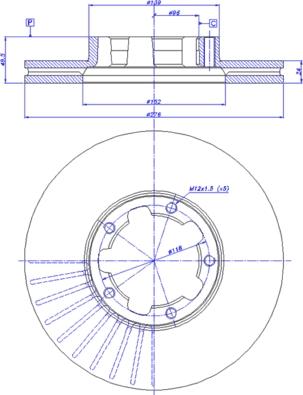 CAR 142.041 - Спирачен диск vvparts.bg