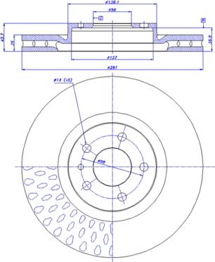 CAR 142.003 - Спирачен диск vvparts.bg