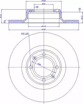 BENDIX 561081B - Спирачен диск vvparts.bg