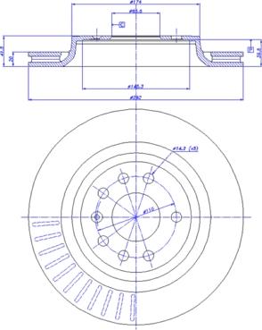 CAR 142.033 - Спирачен диск vvparts.bg