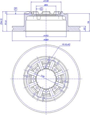 CAR 142.197 - Спирачен диск vvparts.bg