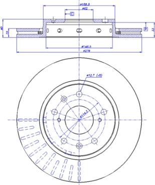 CAR 142.1415 - Спирачен диск vvparts.bg